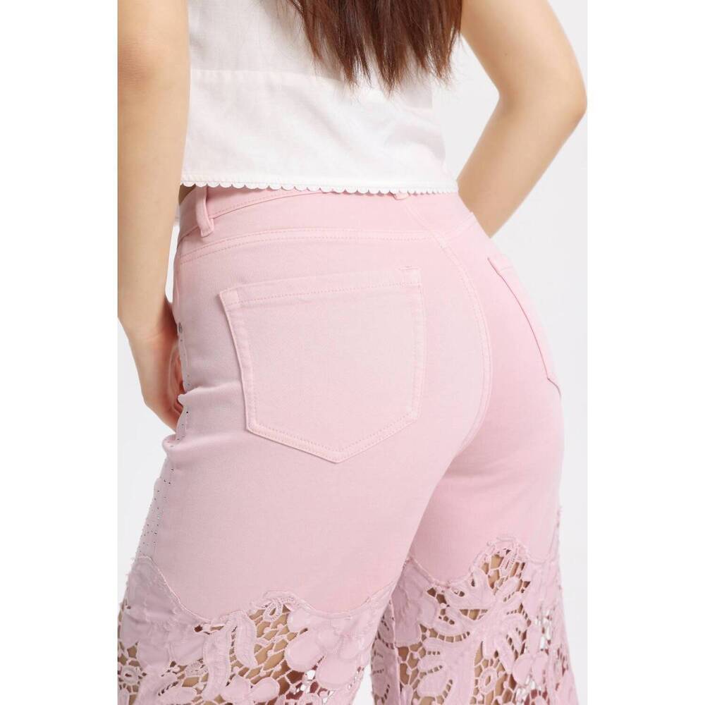 NEW BAYEAS flora high rise wide leg jeans in lavender pink - Picture 5 of 7